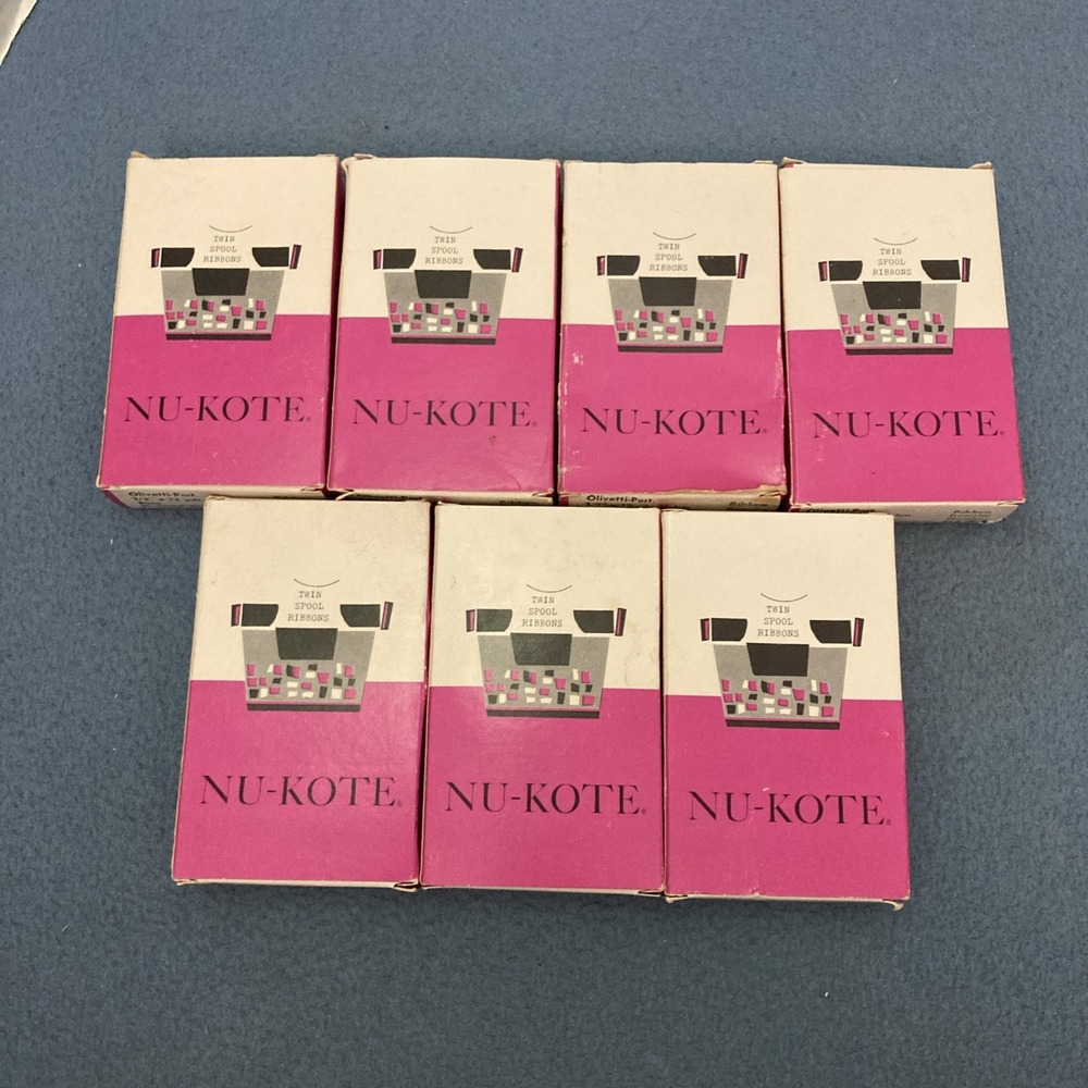 Nu-Kote Twin Spool 1/2" x 12 yds Blue Nylon Ribbon BL53 for Olvetti - Lot of 7